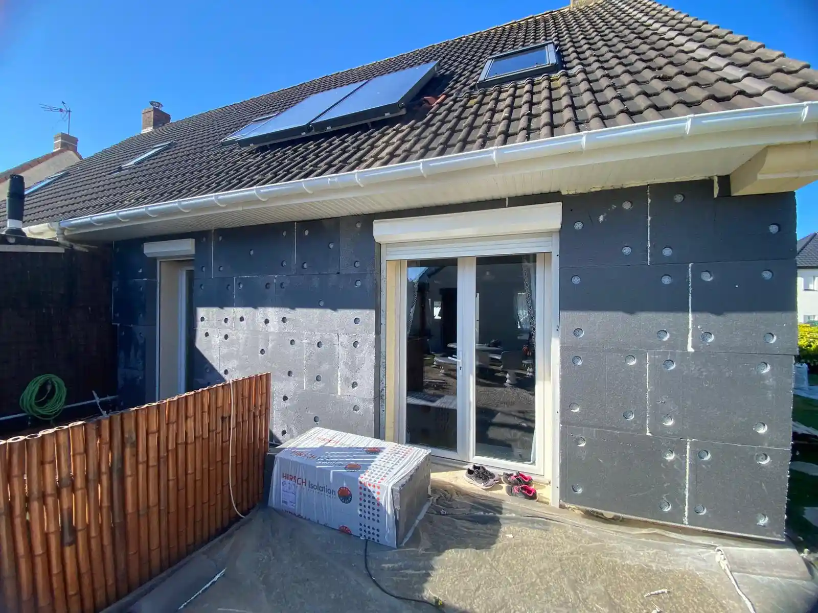 Isolation de façade en cours à arras