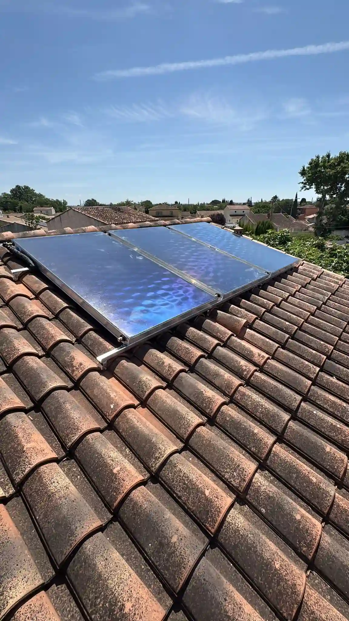 Capteurs solaires thermiques en toiture à Coutras